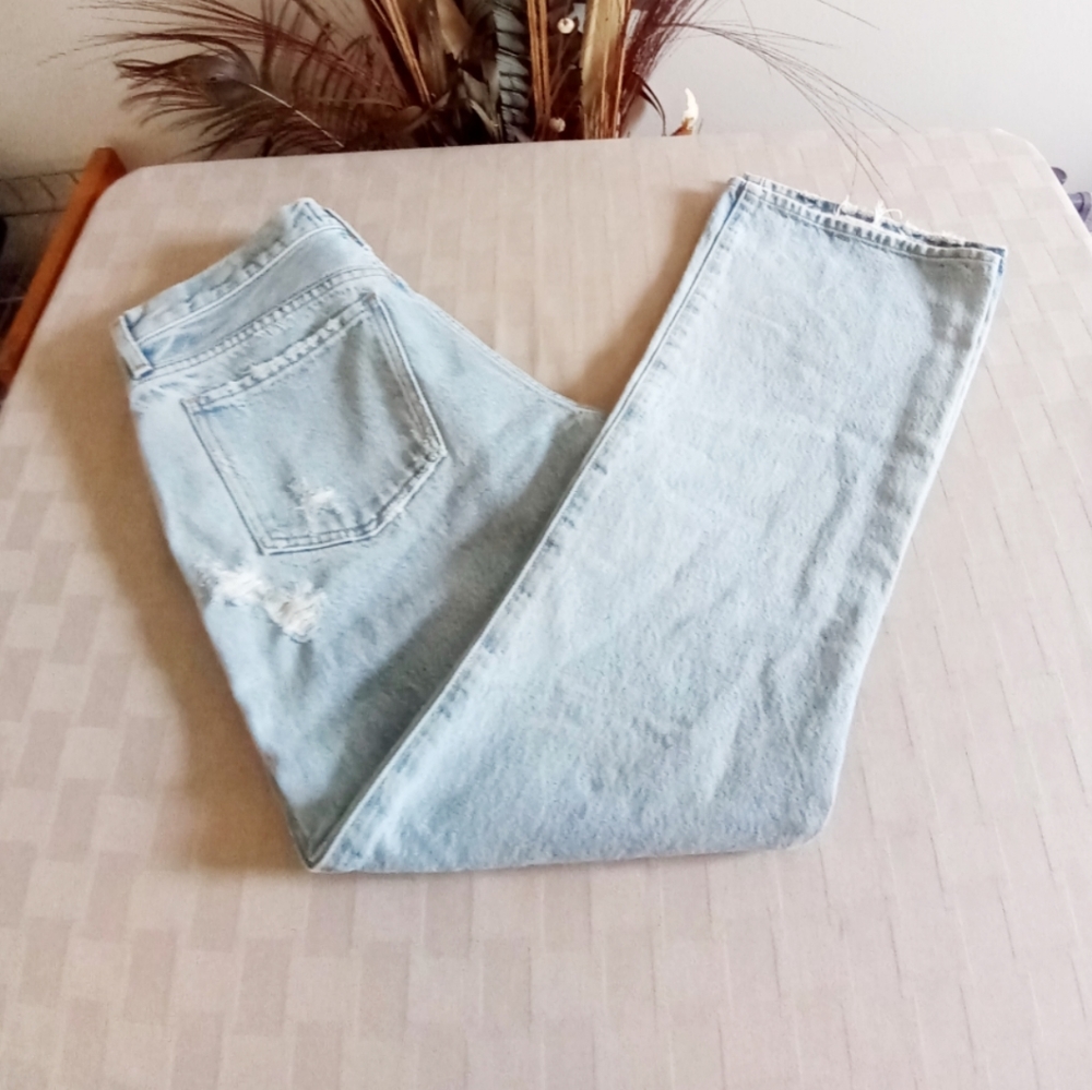 Agolde Distressed/Destroyed Light Wash Jean